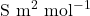 \text{S m}^2 \text{ mol}^{-1}