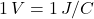1\,V=1\,J/C