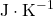 \text{J} \cdot \text{K}^{-1}