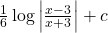 \frac{1}{6}\log\left|\frac{x-3}{x+3}\right| + c
