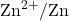 \text{Zn}^{2+}/\text{Zn}