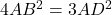 4AB^2 = 3AD^2