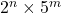 2^n \times 5^m