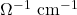 \Omega^{-1} \text{ cm}^{-1}
