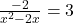 \frac{-2}{x^2 - 2x} = 3