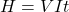 \[H = VIt\]