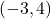 (-3, 4)