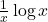 \frac{1}{x}\log x