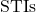 \text{STIs}