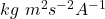 kg~m^{2}s^{-2}A^{-1}