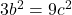3b^2 = 9c^2