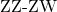\text{ZZ-ZW}