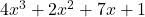4x^3 + 2x^2 + 7x + 1