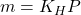 m = K_{H}P