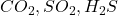 CO_2, SO_2, H_2S