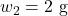 w_2 = 2 \text{ g}