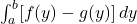 \int_a^b [f(y) - g(y)] \, dy