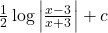 \frac{1}{2}\log\left|\frac{x-3}{x+3}\right| + c