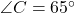 \angle C = 65^\circ
