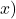 की दिशा में इकाई सदिश होगा।x)
