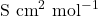 \text{S cm}^2 \text{ mol}^{-1}