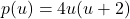 \[p(u) = 4u(u + 2)\]