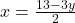 x = \frac{13 - 3y}{2}