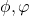 \phi, \varphi