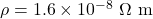 Rendered by QuickLaTeX.com \rho = 1.6 \times 10^{-8}\ \Omega\ \text{m}