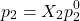 \[p_2 = X_2 p_2^0\]