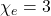 \chi_e=3