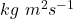 kg~m^{2}s^{-1}