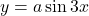 y = a \sin 3x