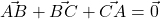 \vec{AB} + \vec{BC} + \vec{CA} = \vec{0}