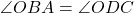 \angle OBA = \angle ODC