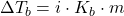 \[\Delta T_b = i \cdot K_b \cdot m\]