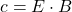 c = E \cdot B