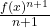 \frac{f(x)^{n+1}}{n+1}