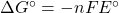 \Delta G^\circ = -nFE^\circ