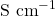 \text{S cm}^{-1}