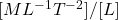 [ML^{-1}T^{-2}]/[L]
