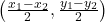 \left(\frac{x_1 - x_2}{2}, \frac{y_1 - y_2}{2}\right)
