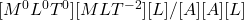 [M^0L^0T^0][MLT^{-2}][L]/[A][A][L]