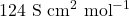 124 \text{ S cm}^2 \text{ mol}^{-1}