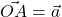 \vec{OA} = \vec{a}