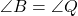 \angle B = \angle Q