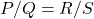 P/Q = R/S
