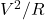 Rendered by QuickLaTeX.com V^2/R