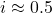 i \approx 0.5