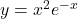 y = x^2e^{-x}